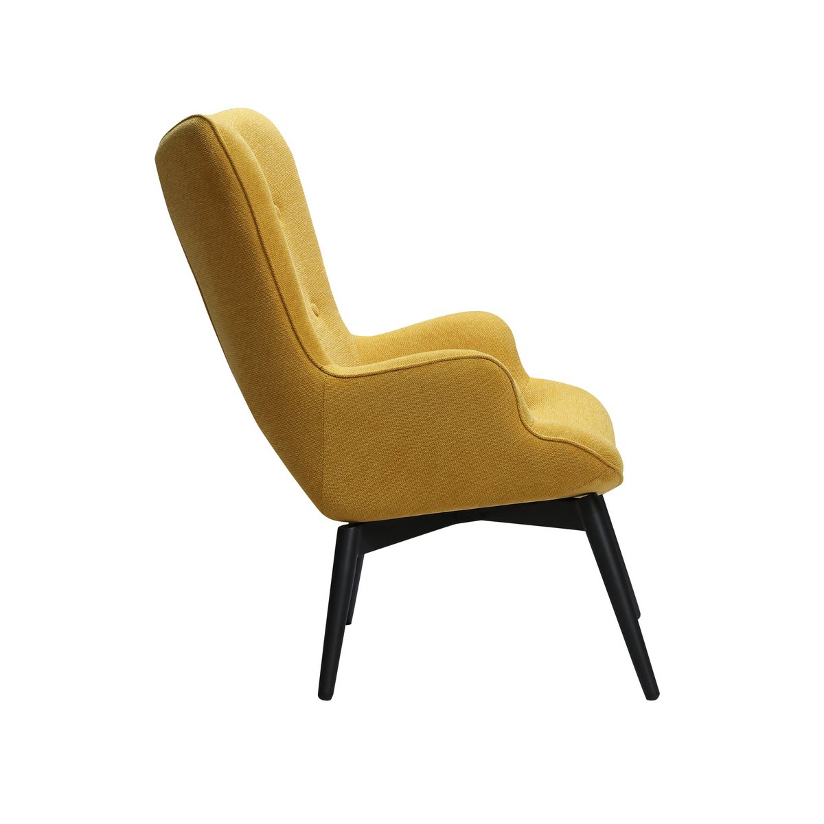 Armchair Yellow textured fabric