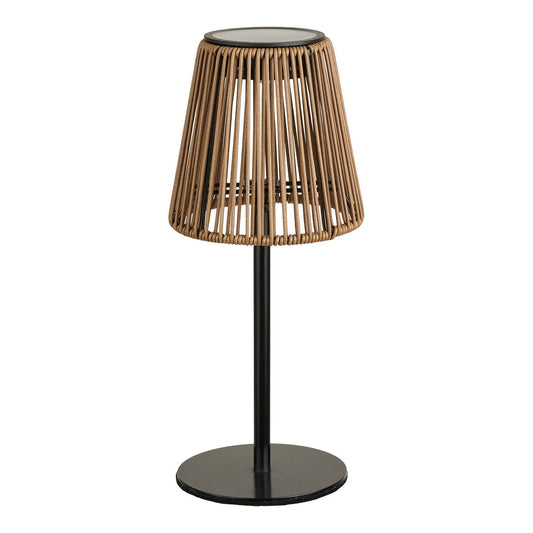 Salford Lampe, wiederaufladbar mit integriertem Solarpanel, braun/schwarz
