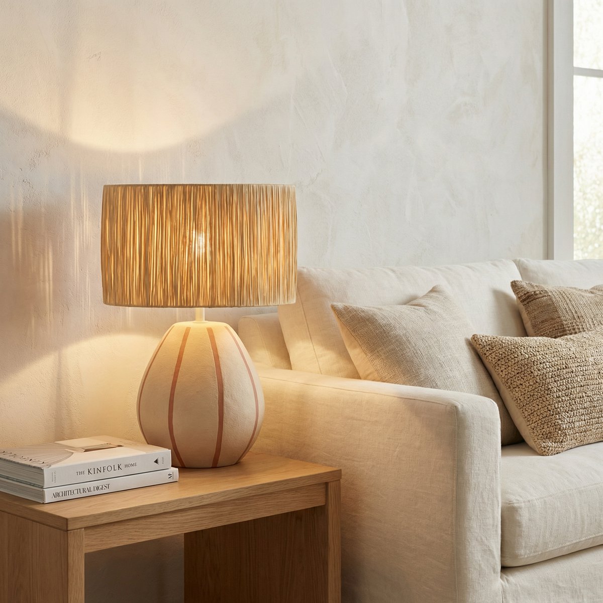 Denton Beige Tischlampe