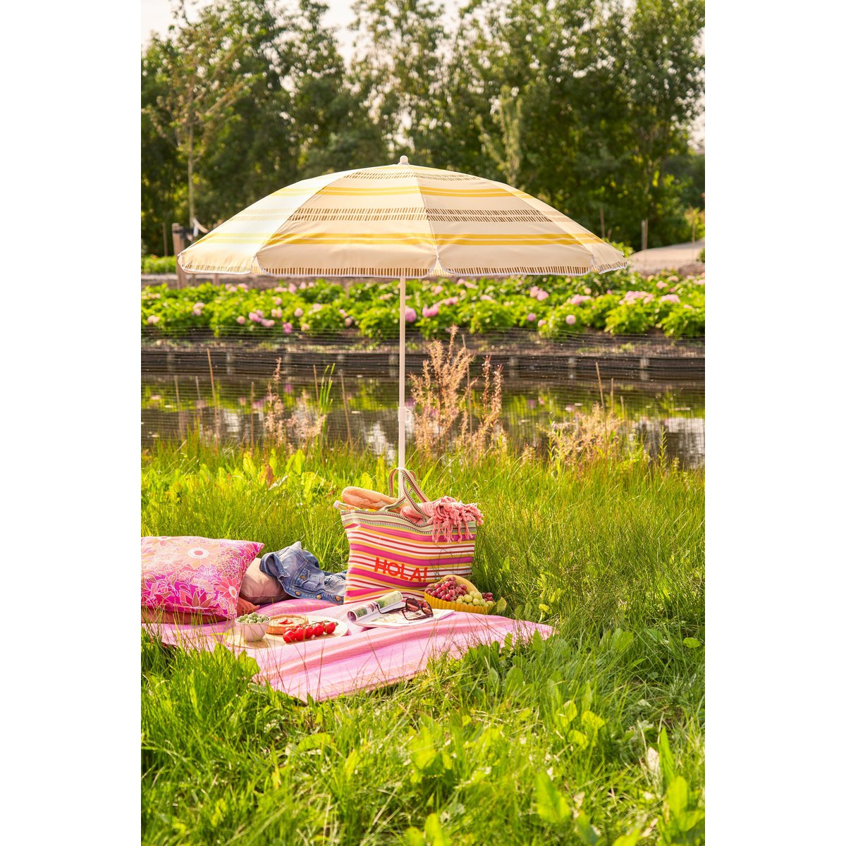 Sonnenschirmstreifen Gelb