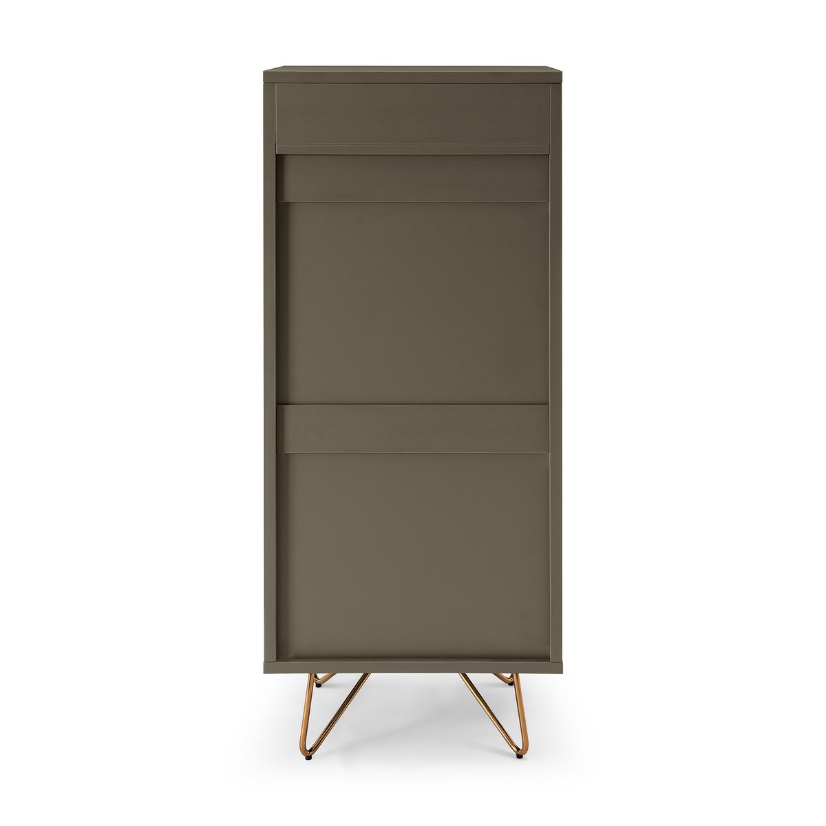 High chest of drawers with 4 drawers and 1 compartment, including mirror