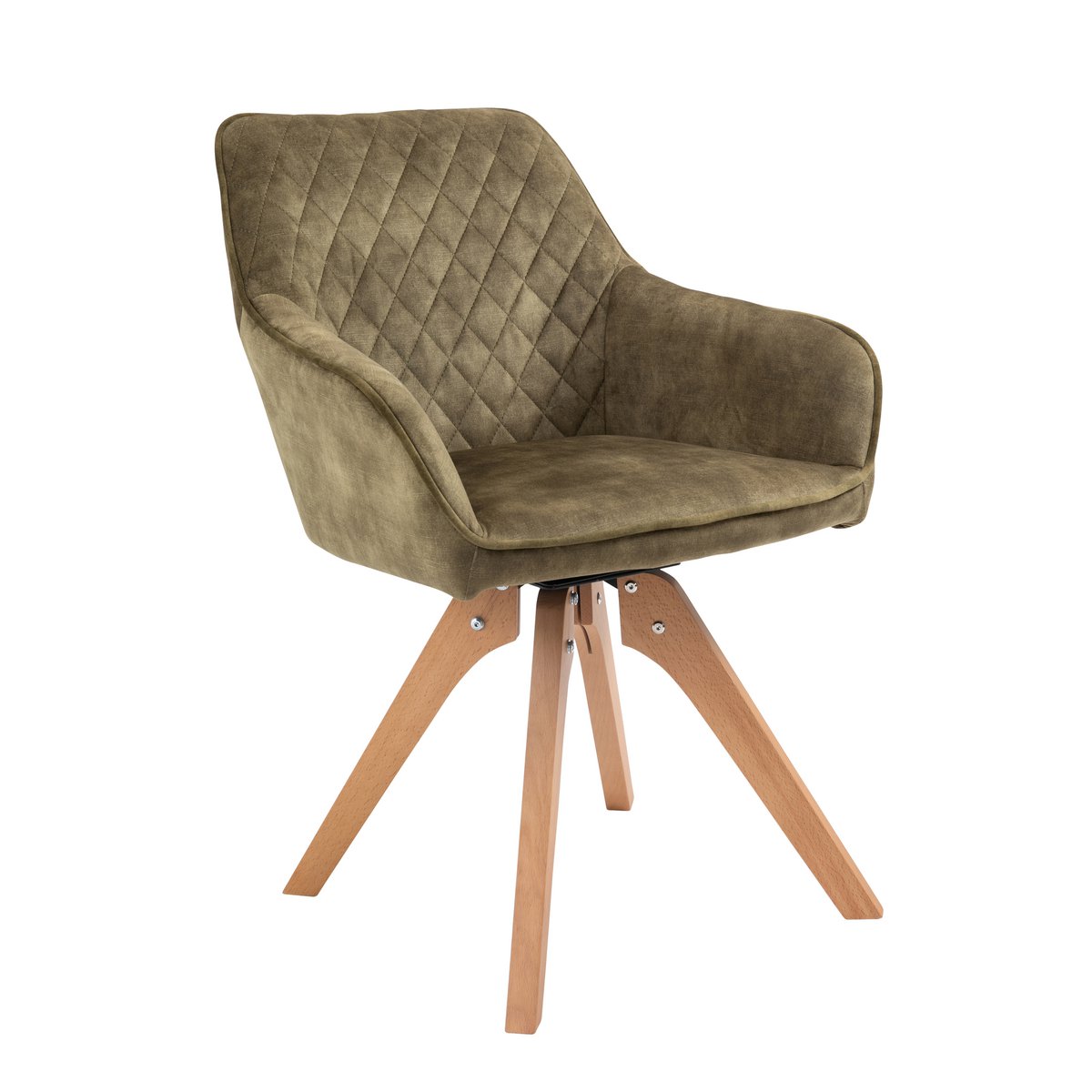 Armchair vintage velvet velor, green