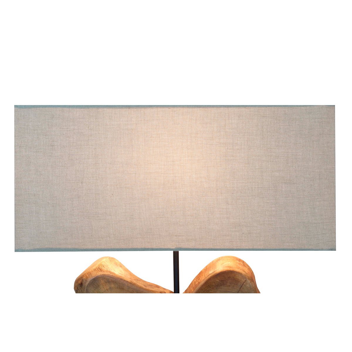 Tischleuchte Treibholz/Leinen Natur 50 cm