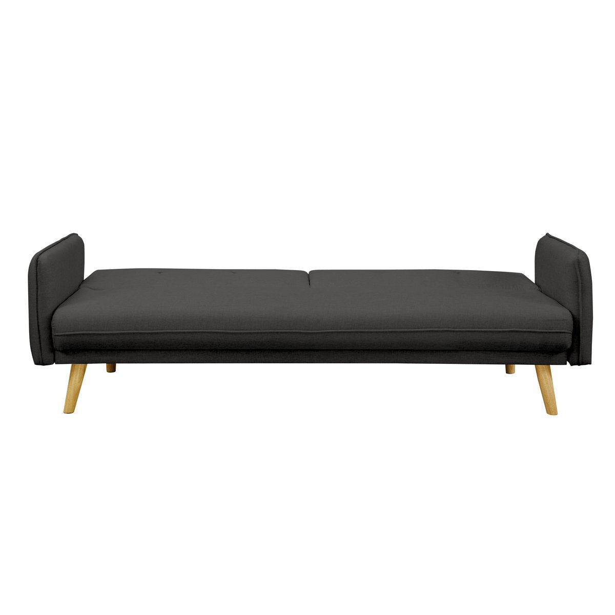 3-seater sofa textured fabric fine dark gray