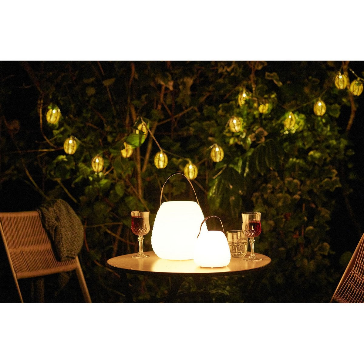 Derry LED-Lampe, wiederaufladbar, weiß, ø21 cm