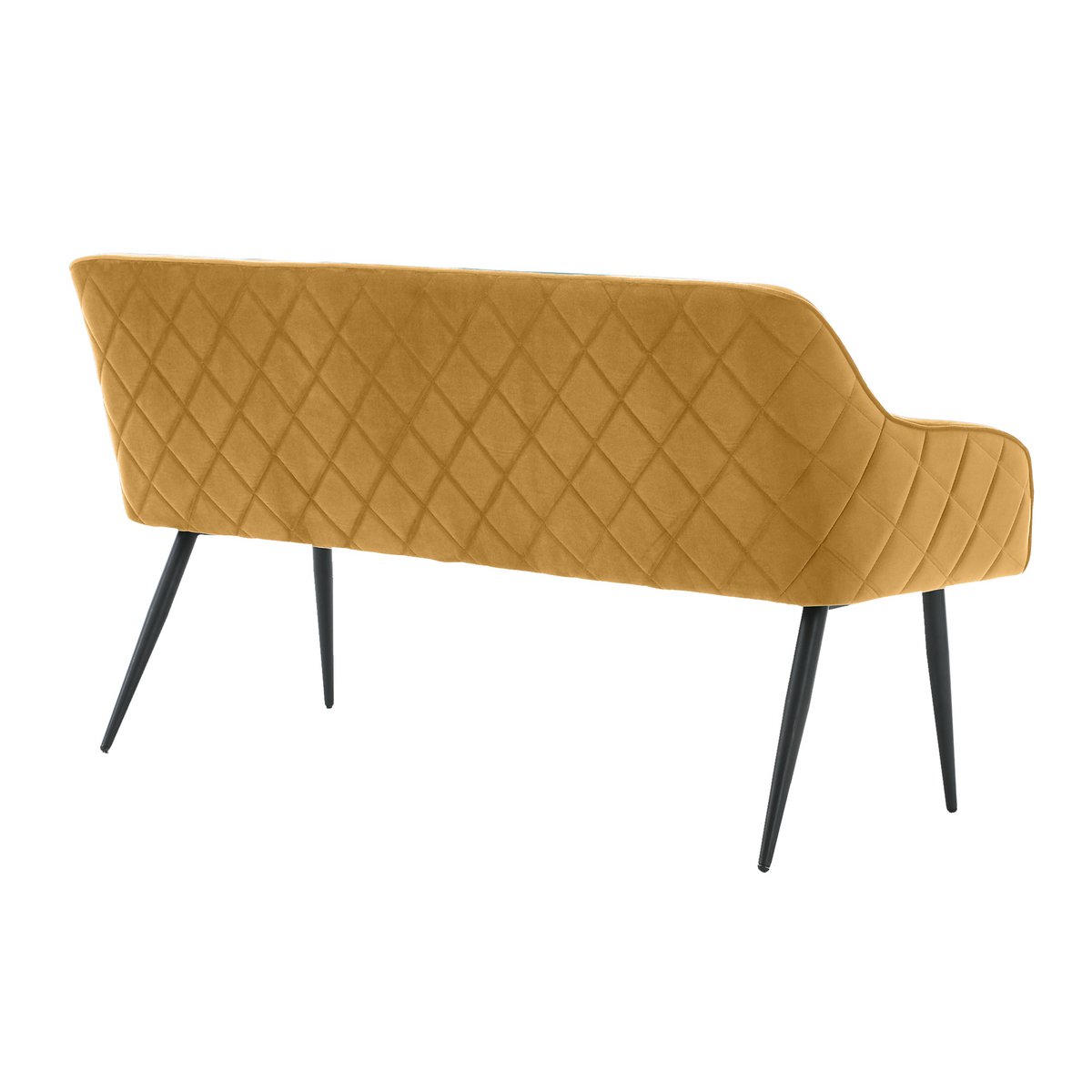 Bench 160 cm velvet mustard yellow