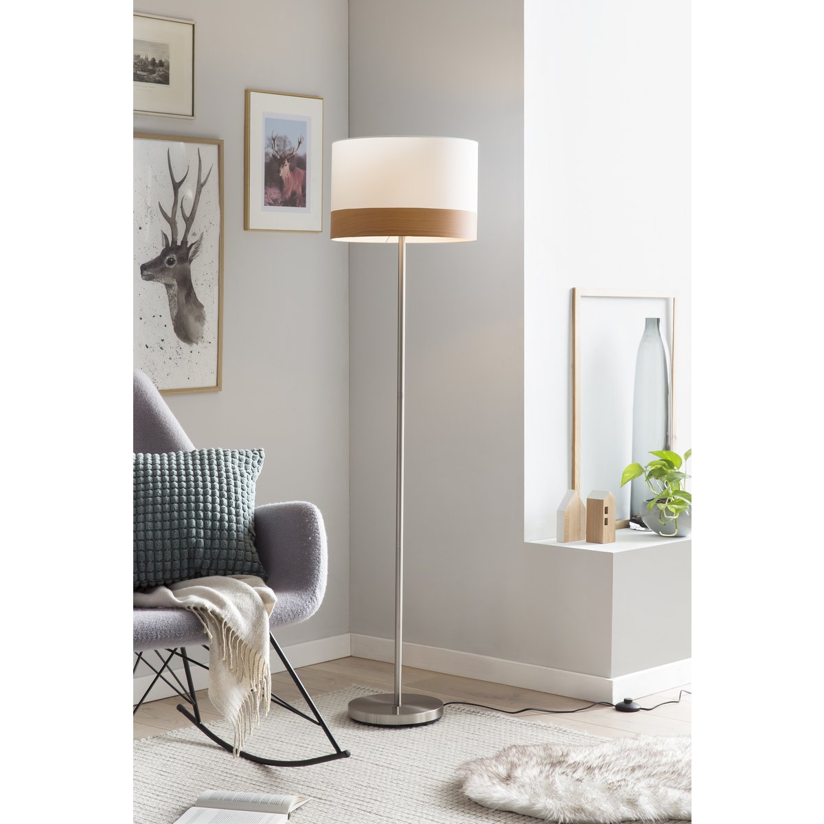 Floor lamp round white Ø 38 cm