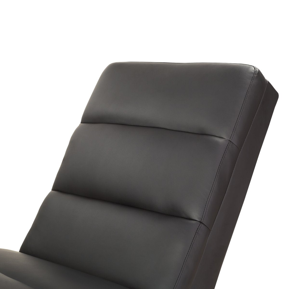 Relaxation lounger black imitation leather look