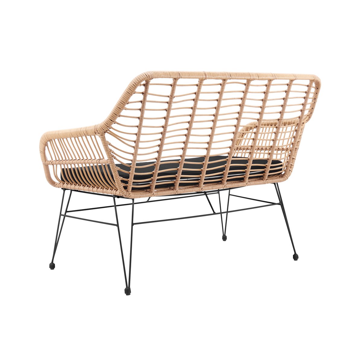 Bench in natural rattan look