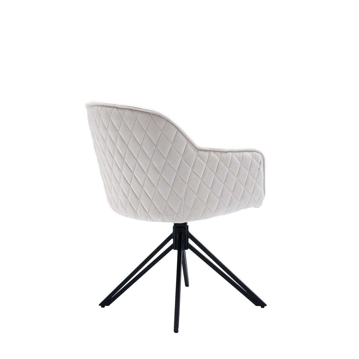 Armchair with honeycomb quilting beige