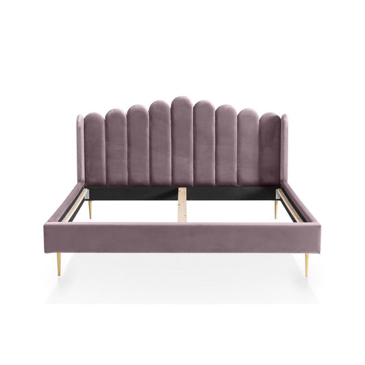 Velvet shell bed 180x200 cm