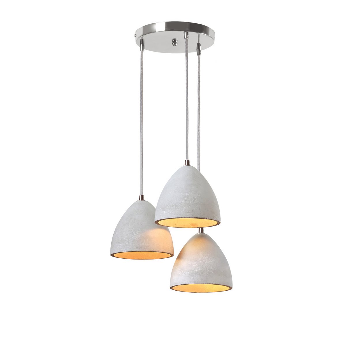 Hanging lamp 3 flames round