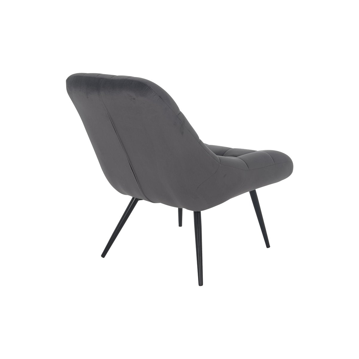 Armchair XXL velvet gray metal black