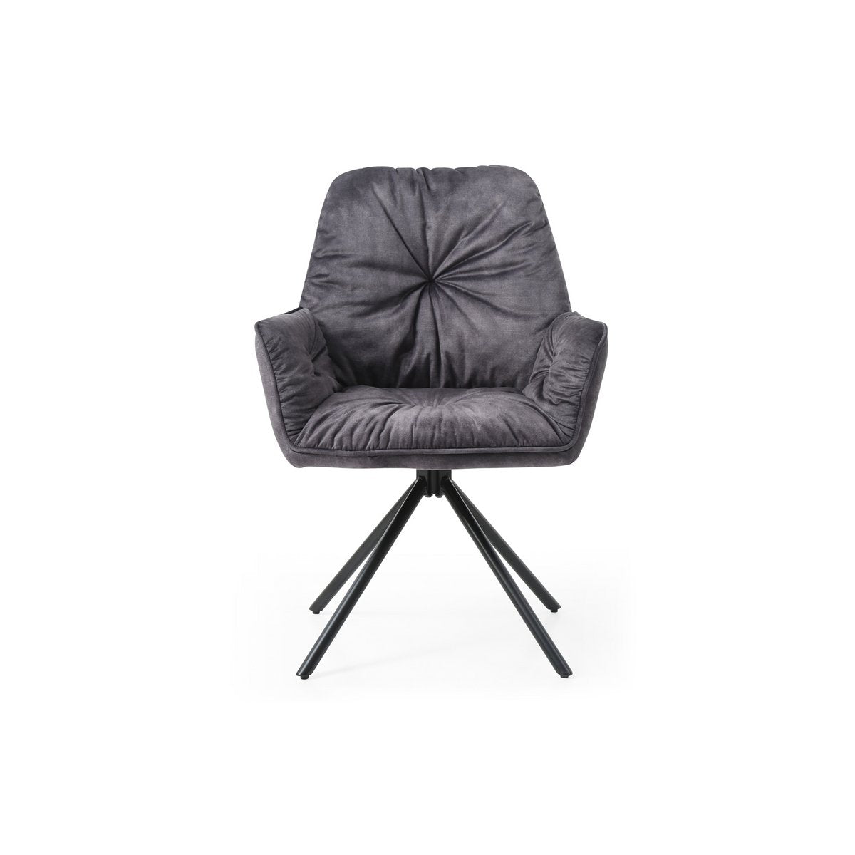 Armchair with 360° swivel function, black