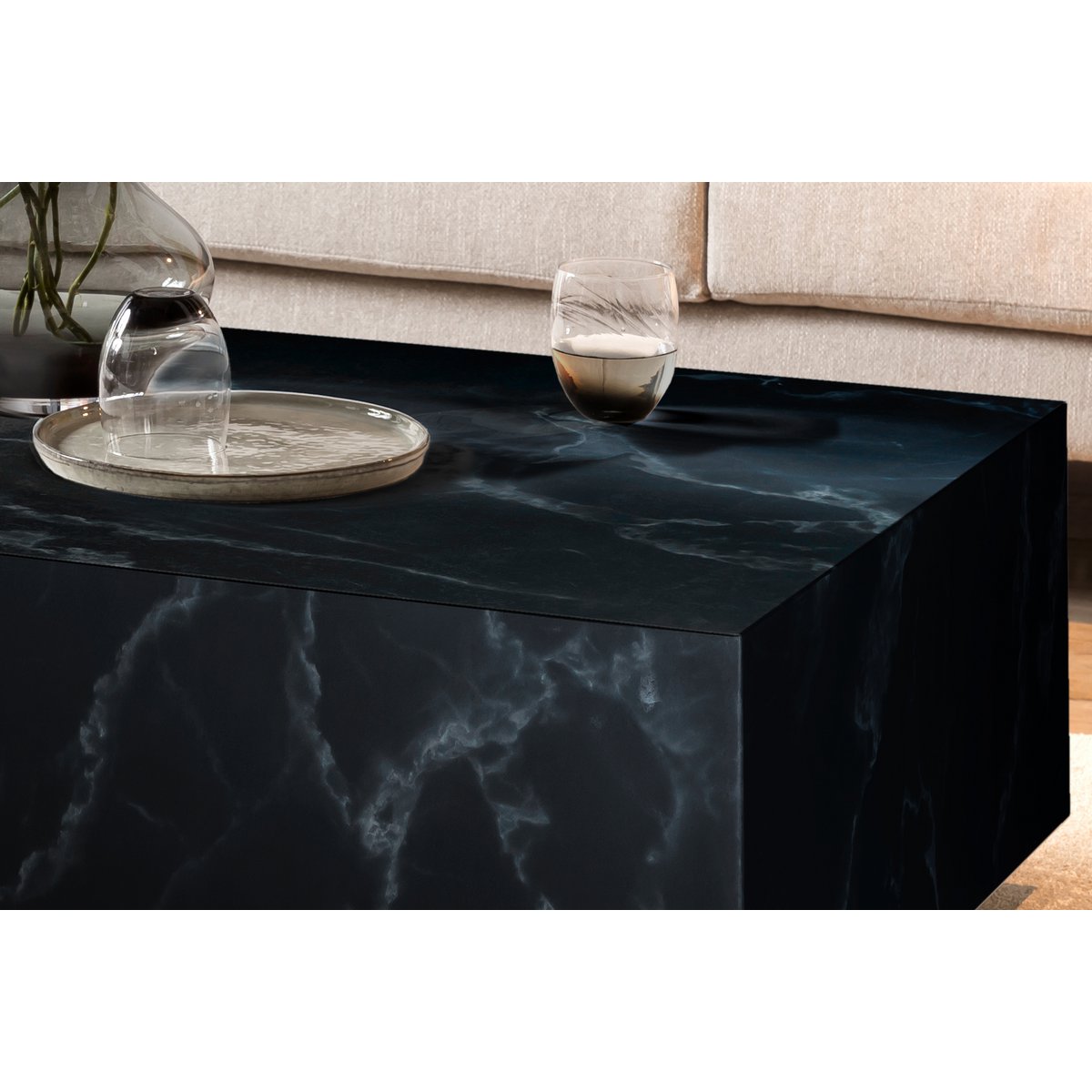 Coffee table black, 120x75 cm