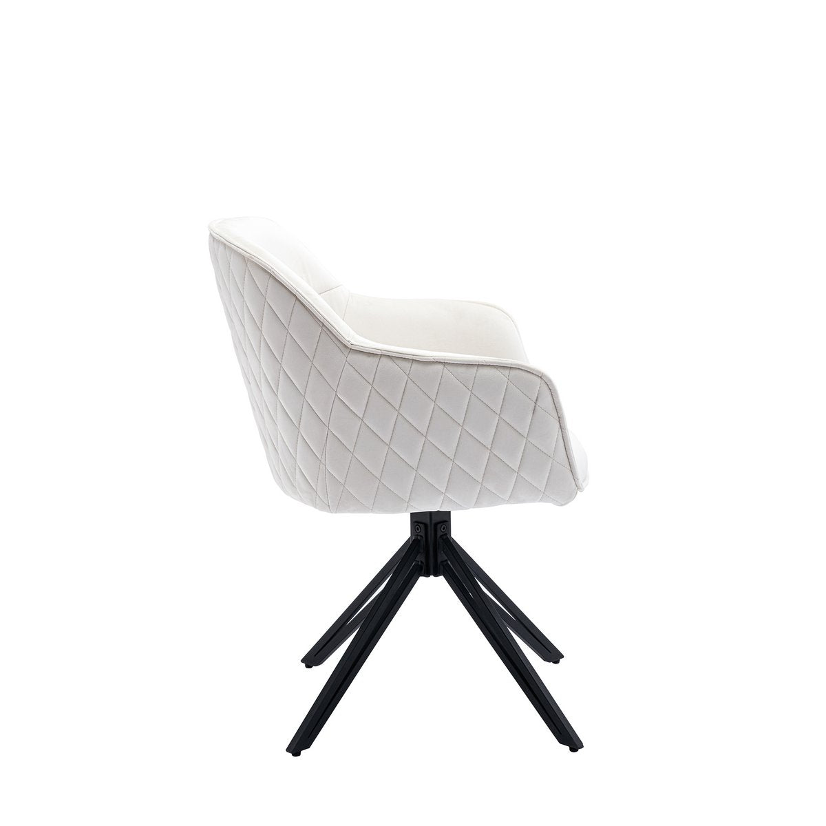 Armchair with honeycomb quilting beige
