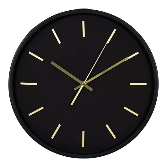Kensington Wall Clock - Wanduhr, schwarz, geräuschloses Uhrwerk, rund, ø35 cm