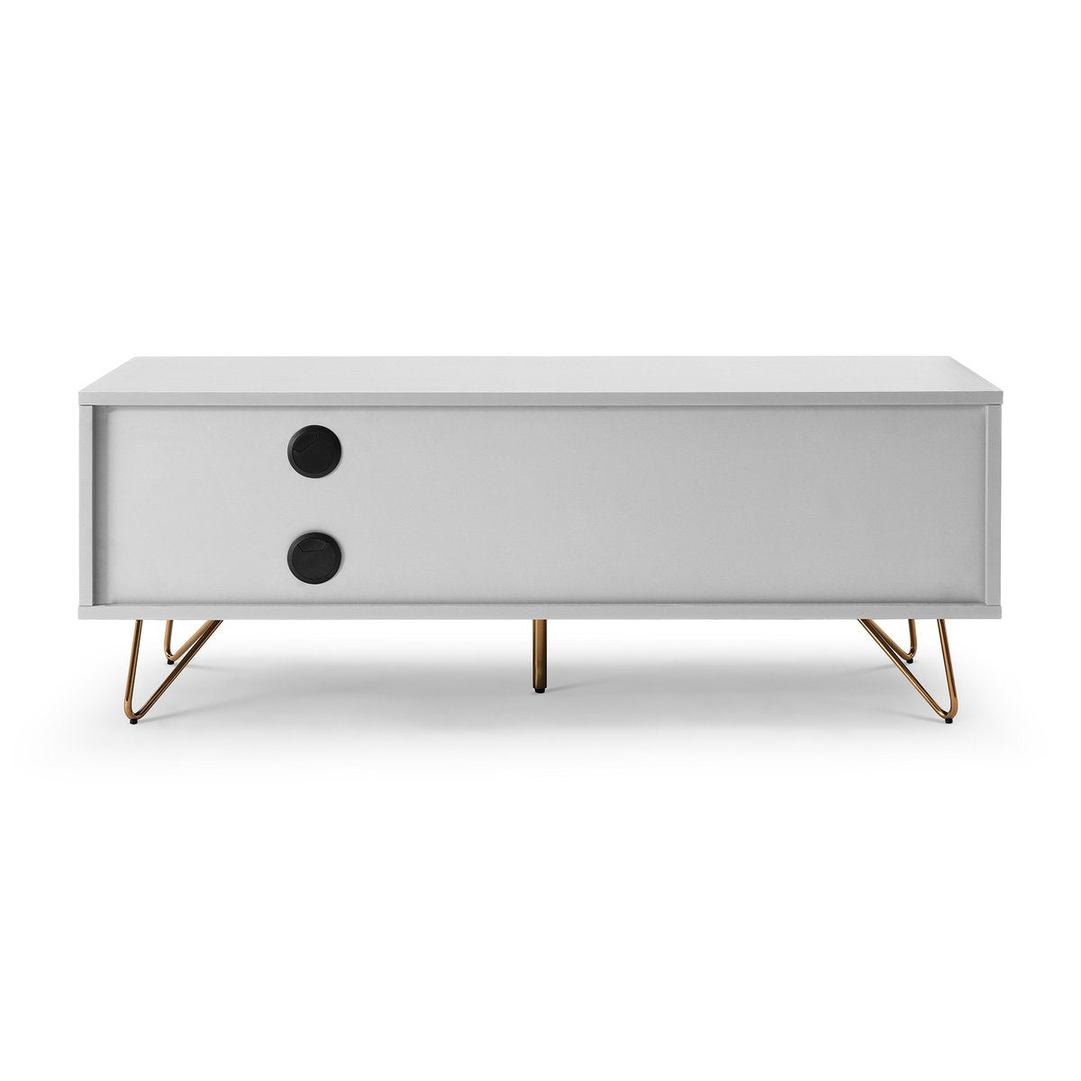 Lowboard with drawer and folding compartment, matt