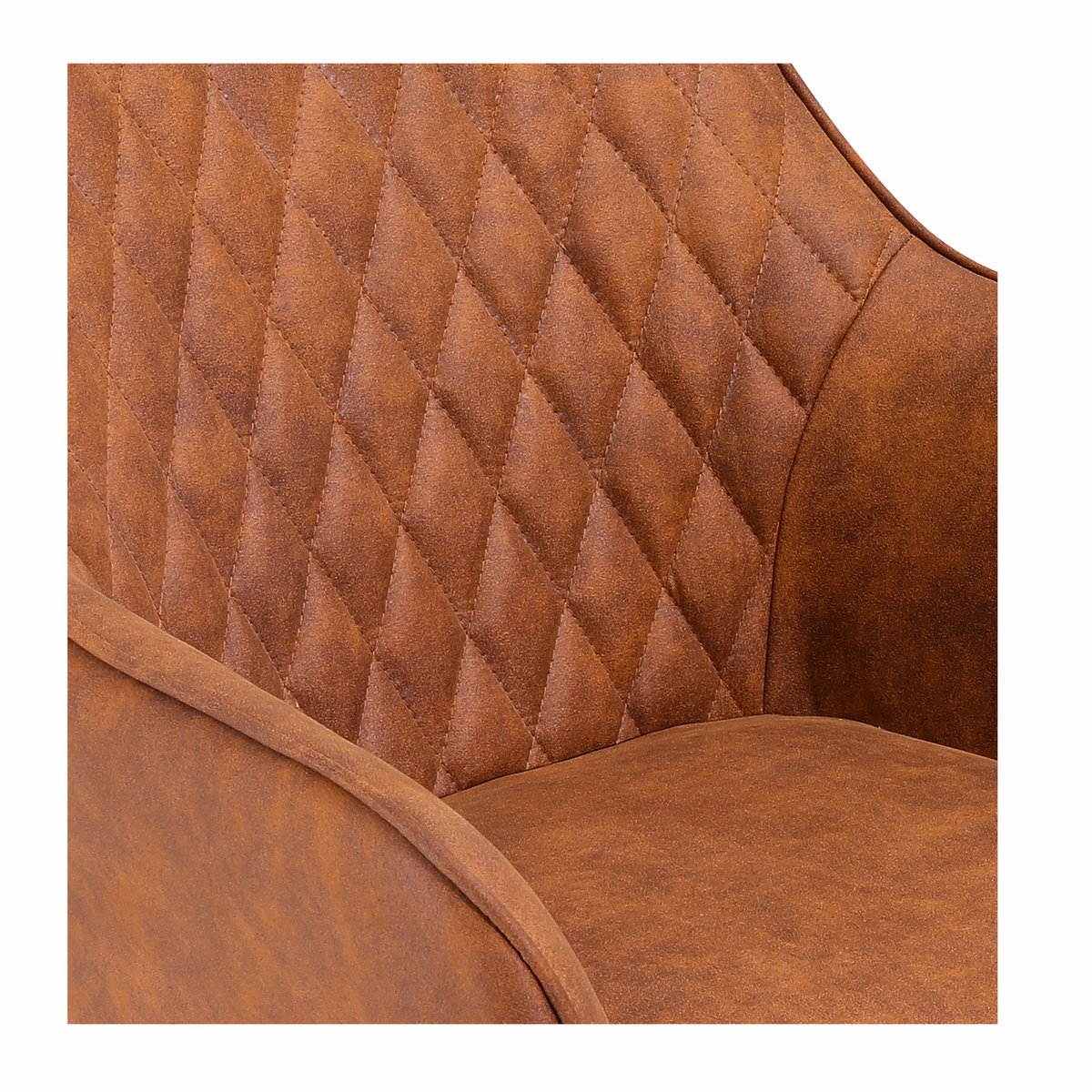 Armchair set of 2 brown microfiber