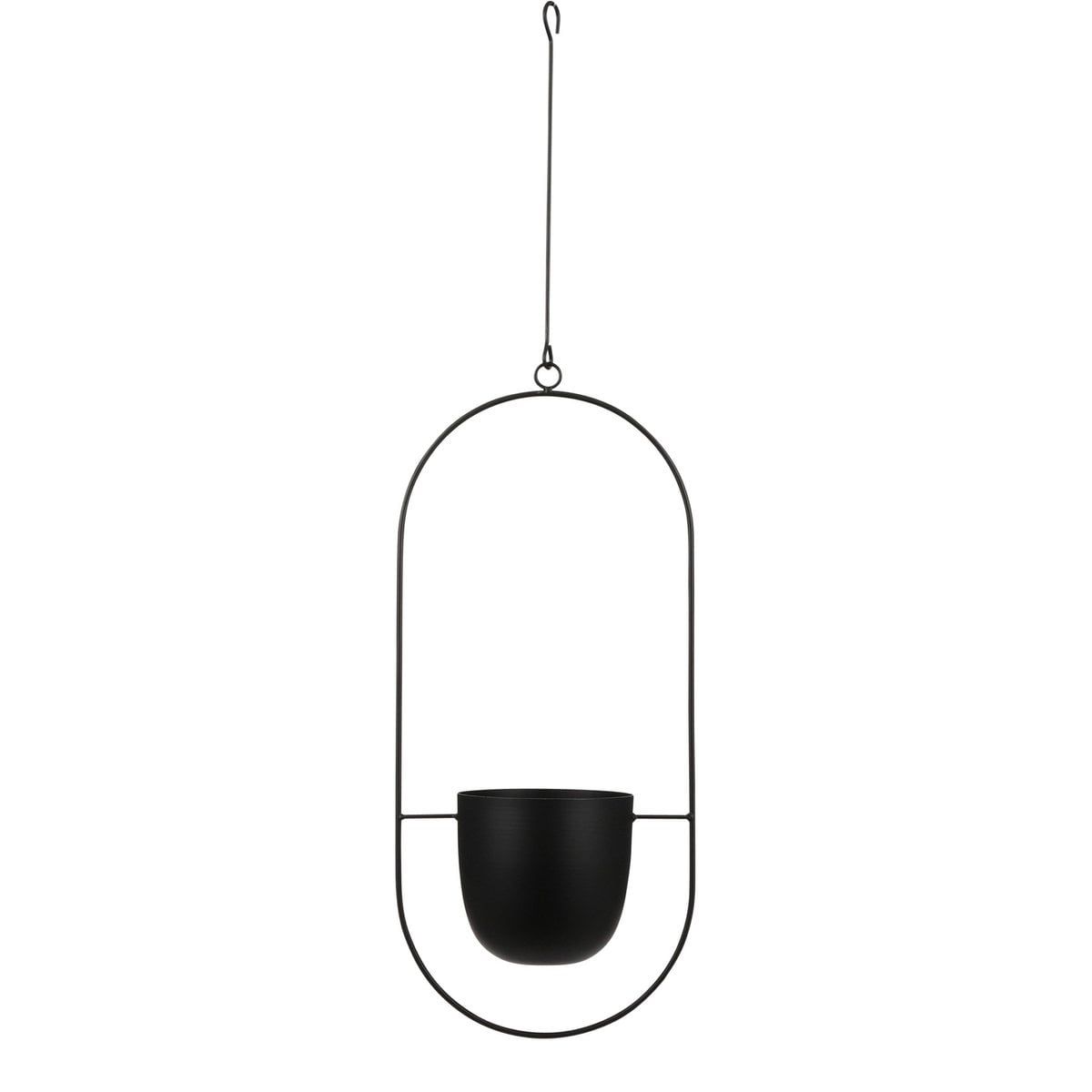 Blumentopf, der in Dexter Black hängt