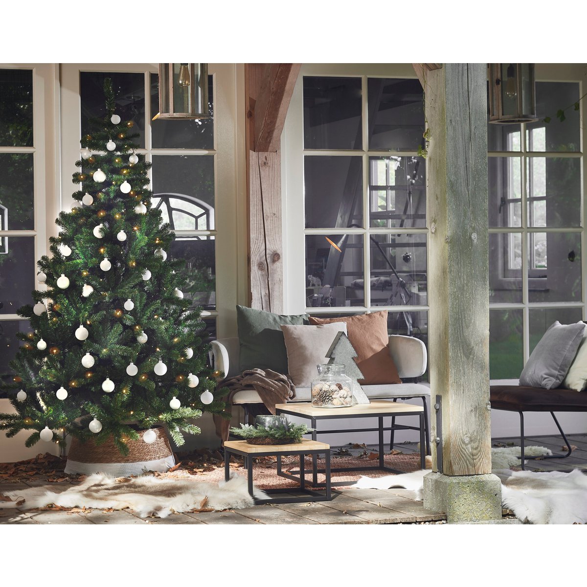 Weihnachtsbaumrock gebrochenes Weiß