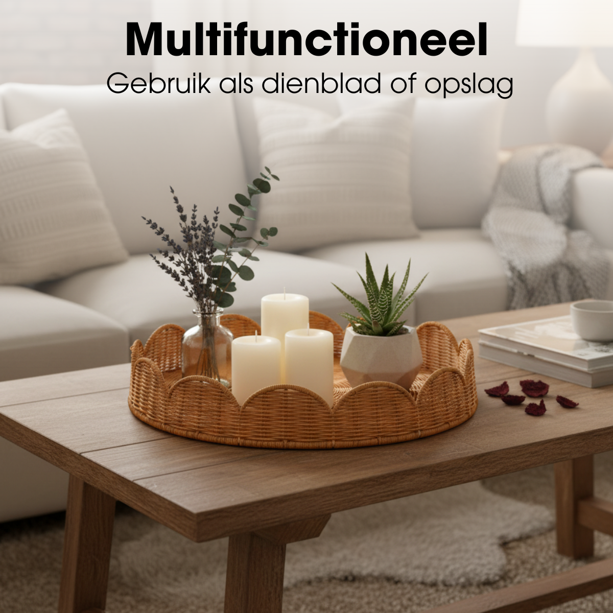Tablett Eleta Hellbraun
