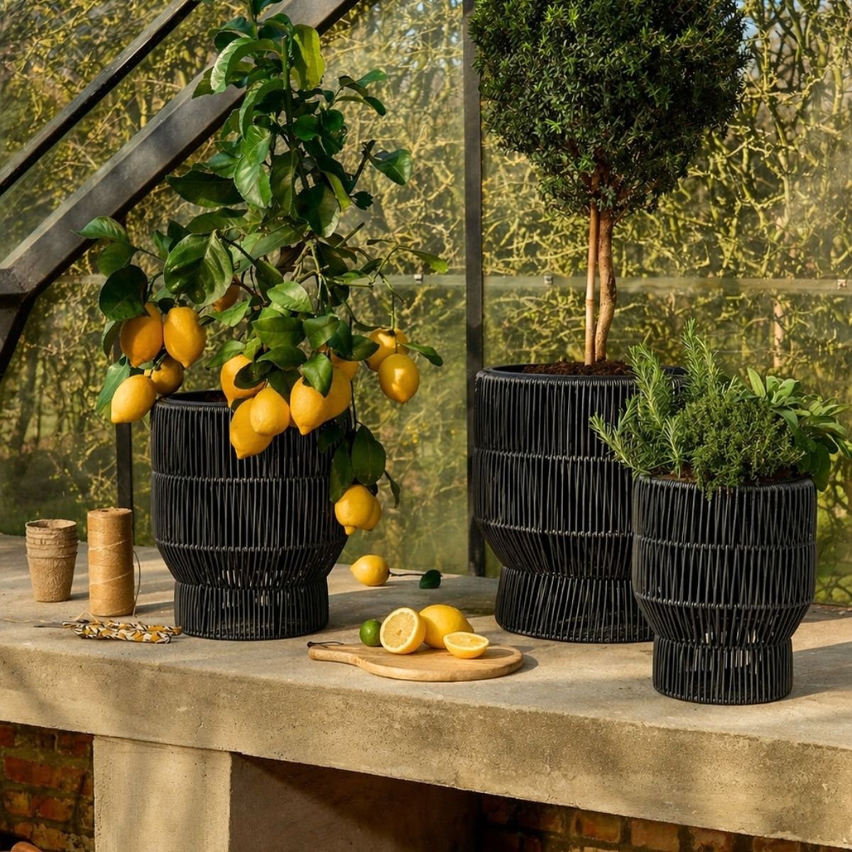 Blumentopf außerhalb Peta Black
