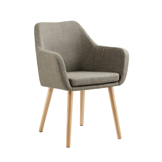 Armchair in brown structural fabric