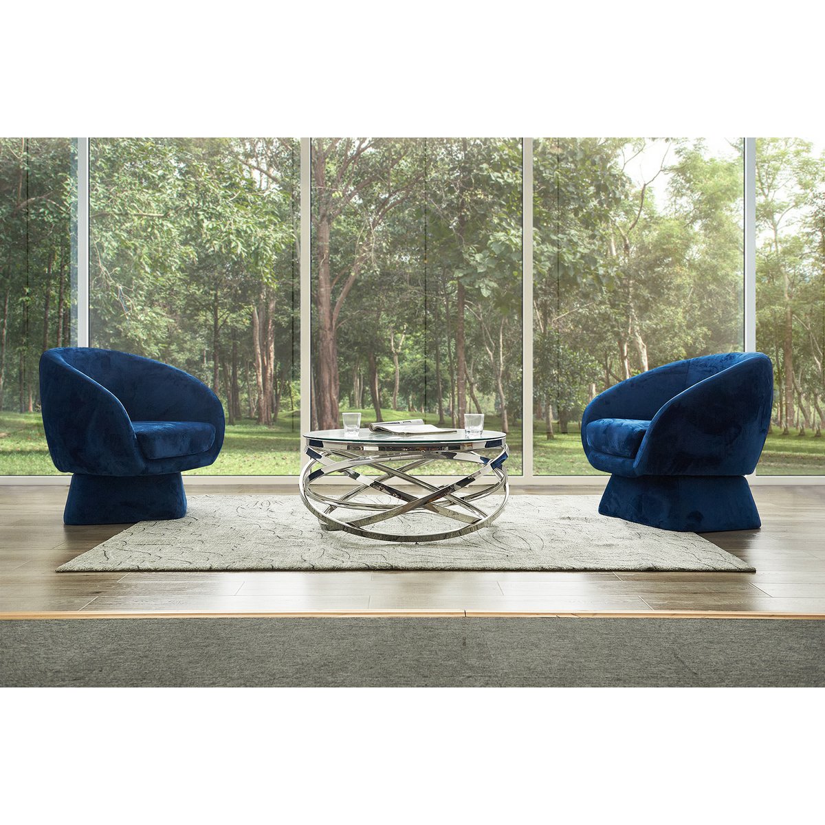 Couchtisch Silber Ø 80 cm
