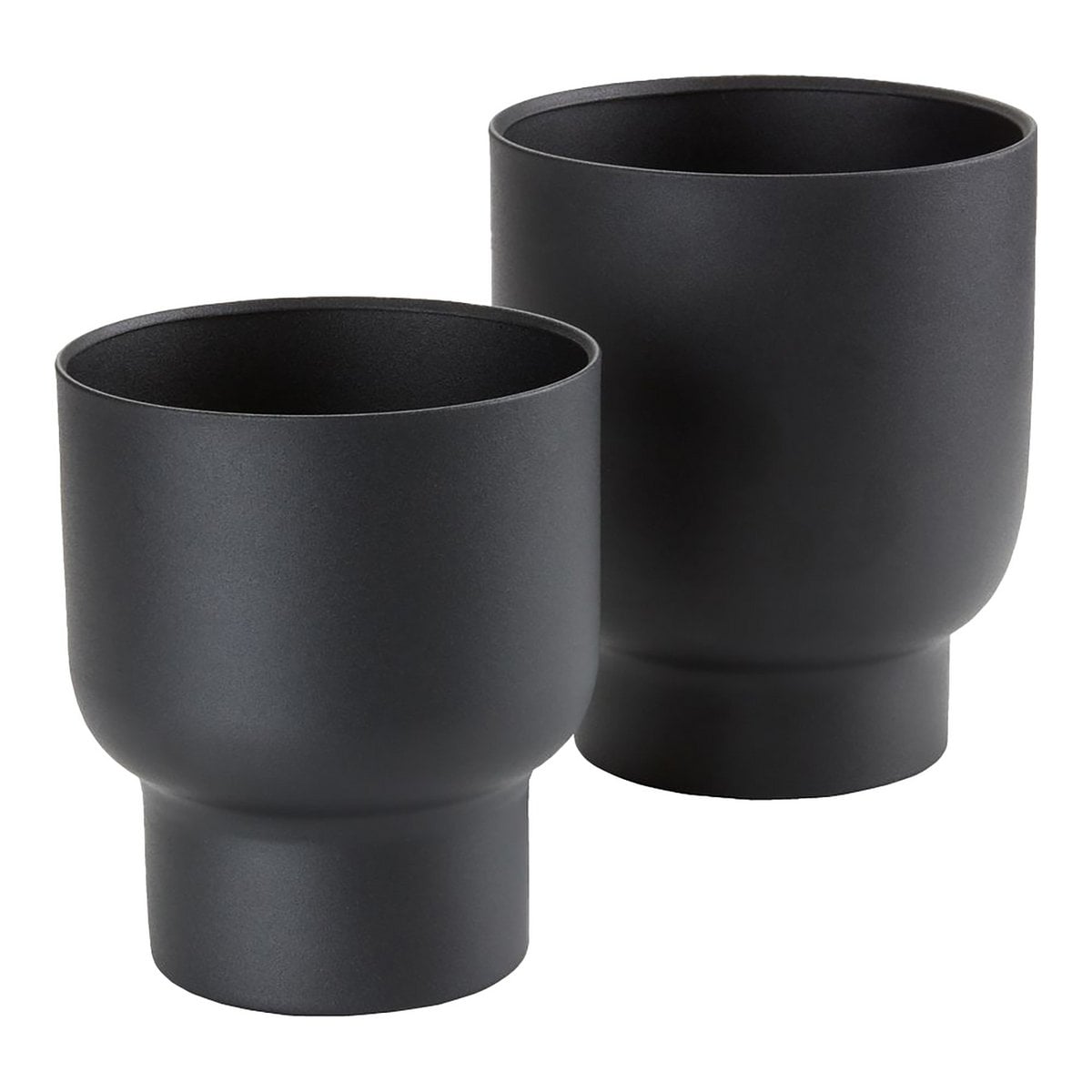 Fulda Blumentöpfe – Metall, Schwarz – 2er-Set