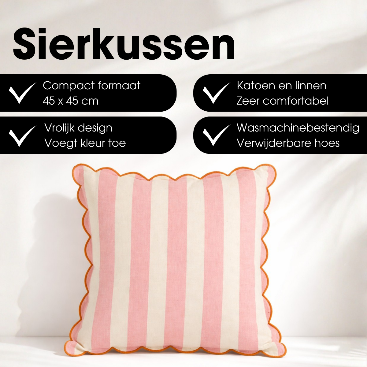 Dekokissen Rosa