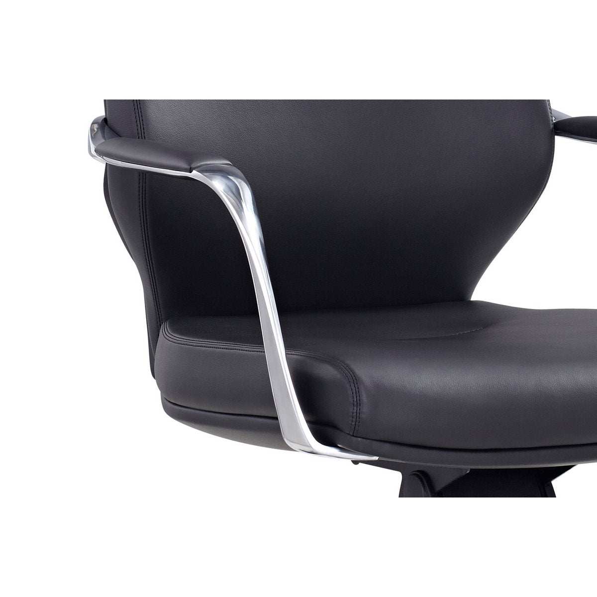 Office chair faux leather look black