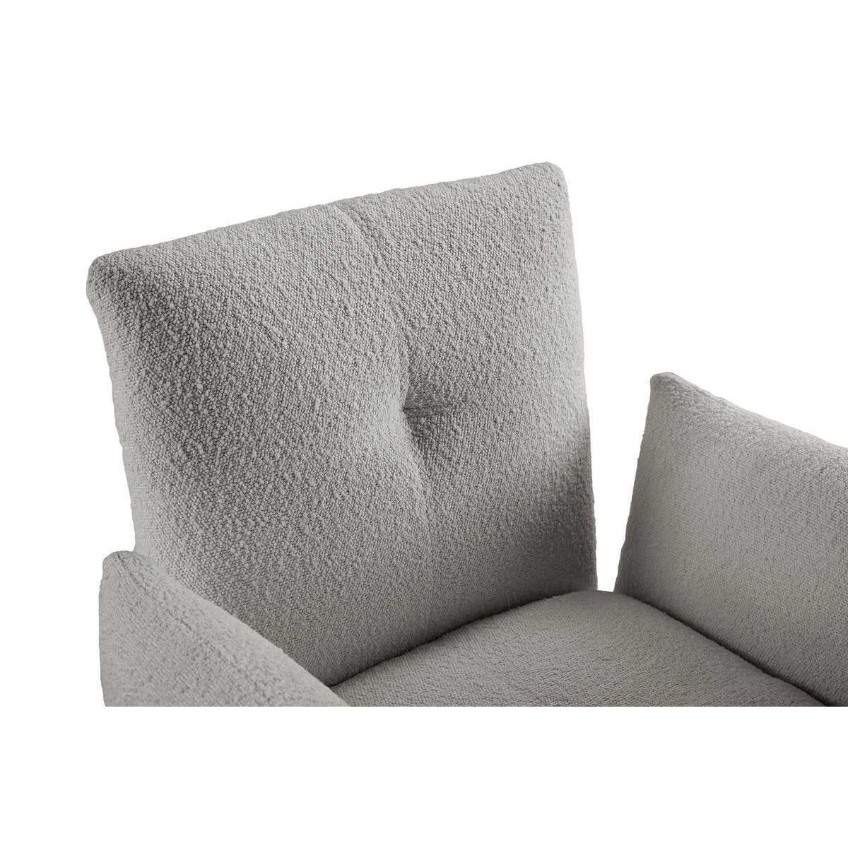 Armchair Bouclé fabric light gray