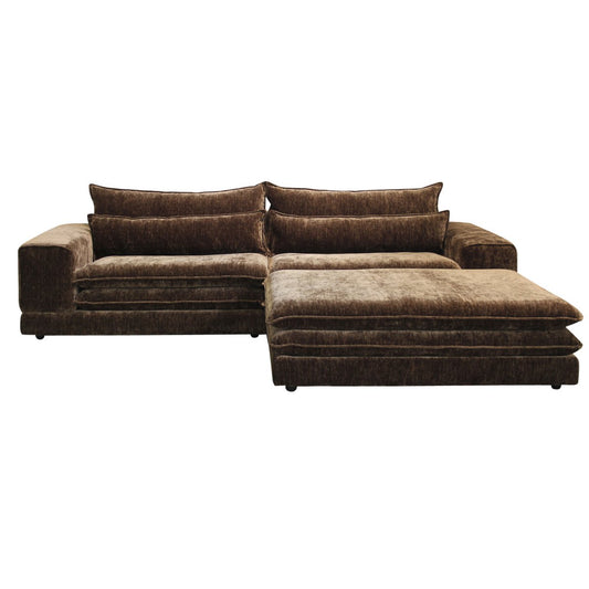 Londen 3-Sitzer + Ottomane Umber