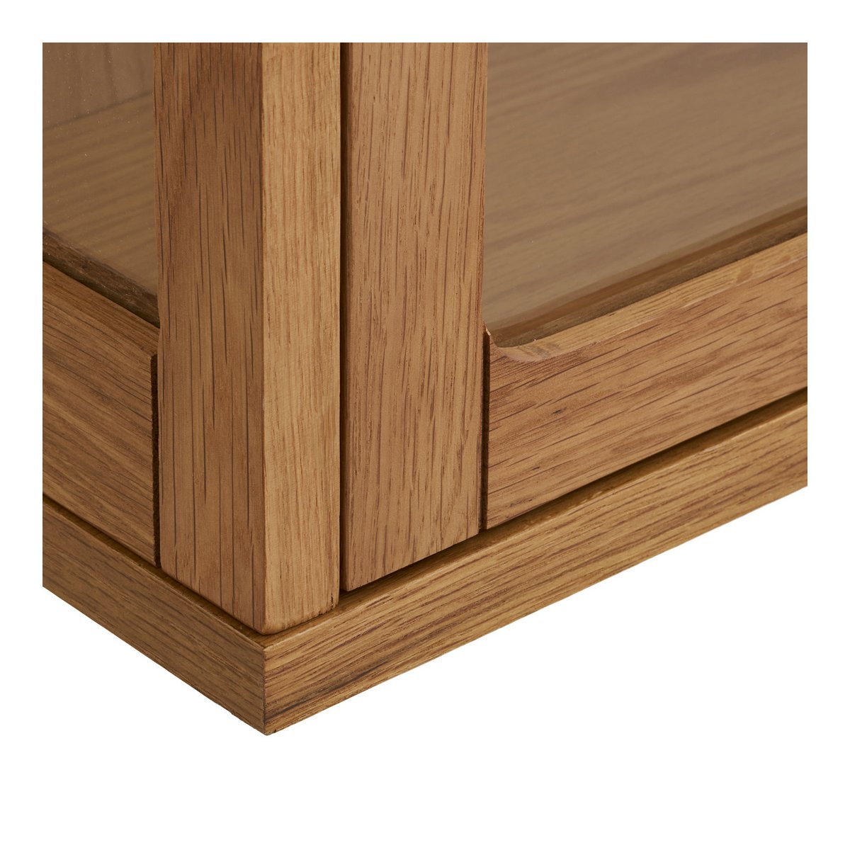 Zamora Wandschrank, Eiche/Eichenfurnier/gehärtetes Glas, natur, 20x40x60 cm