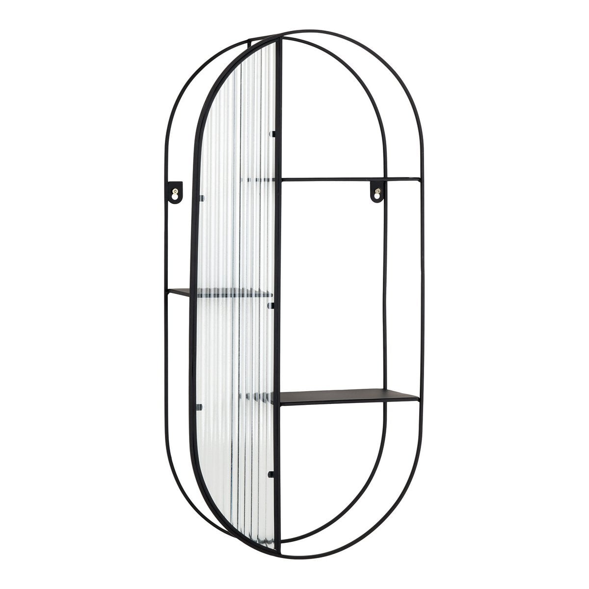Newcastle Shelf - Regal, Stahl/Glas, schwarz, 3 Regale, 32x11x68 cm
