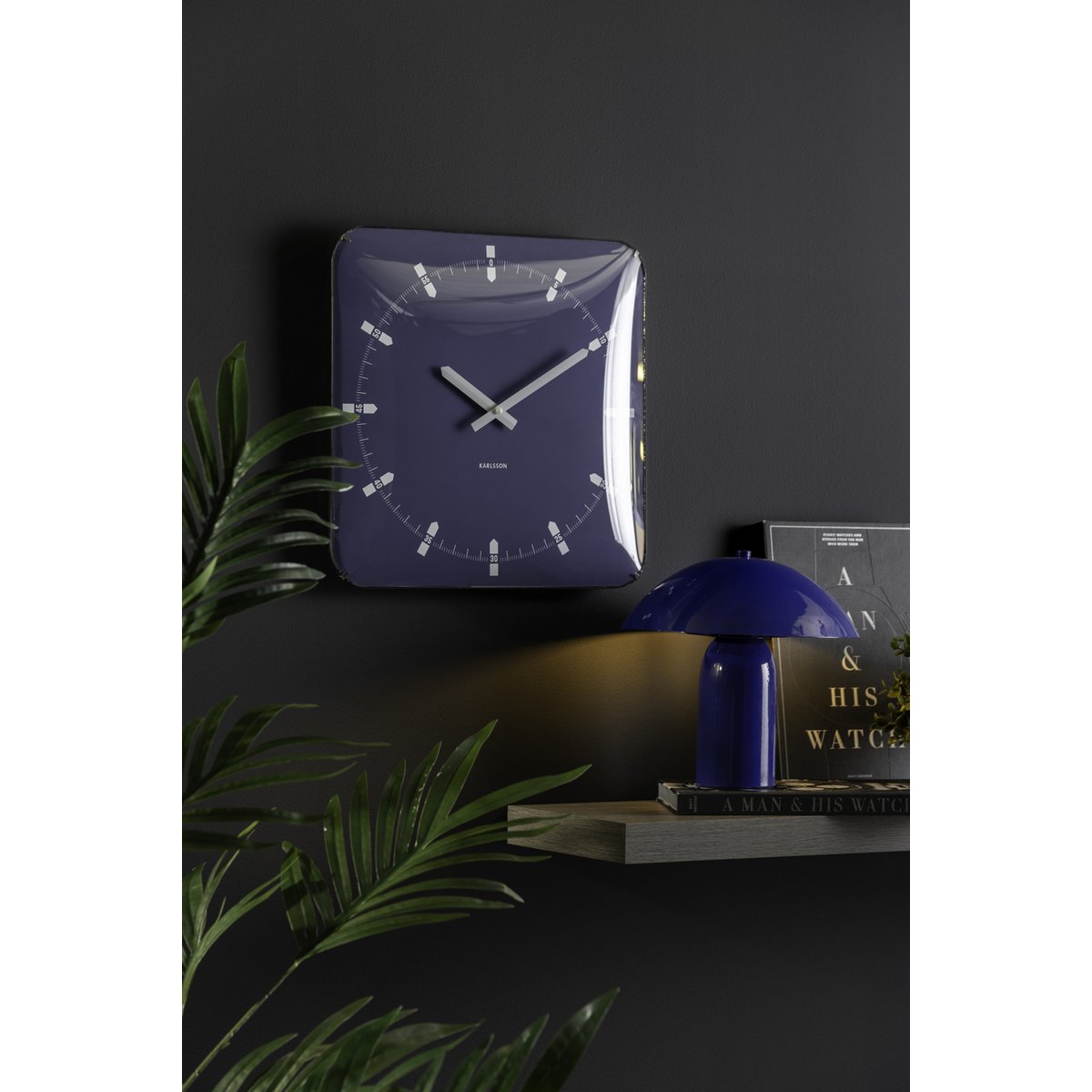 Wanduhr Sucinto Dome Square
