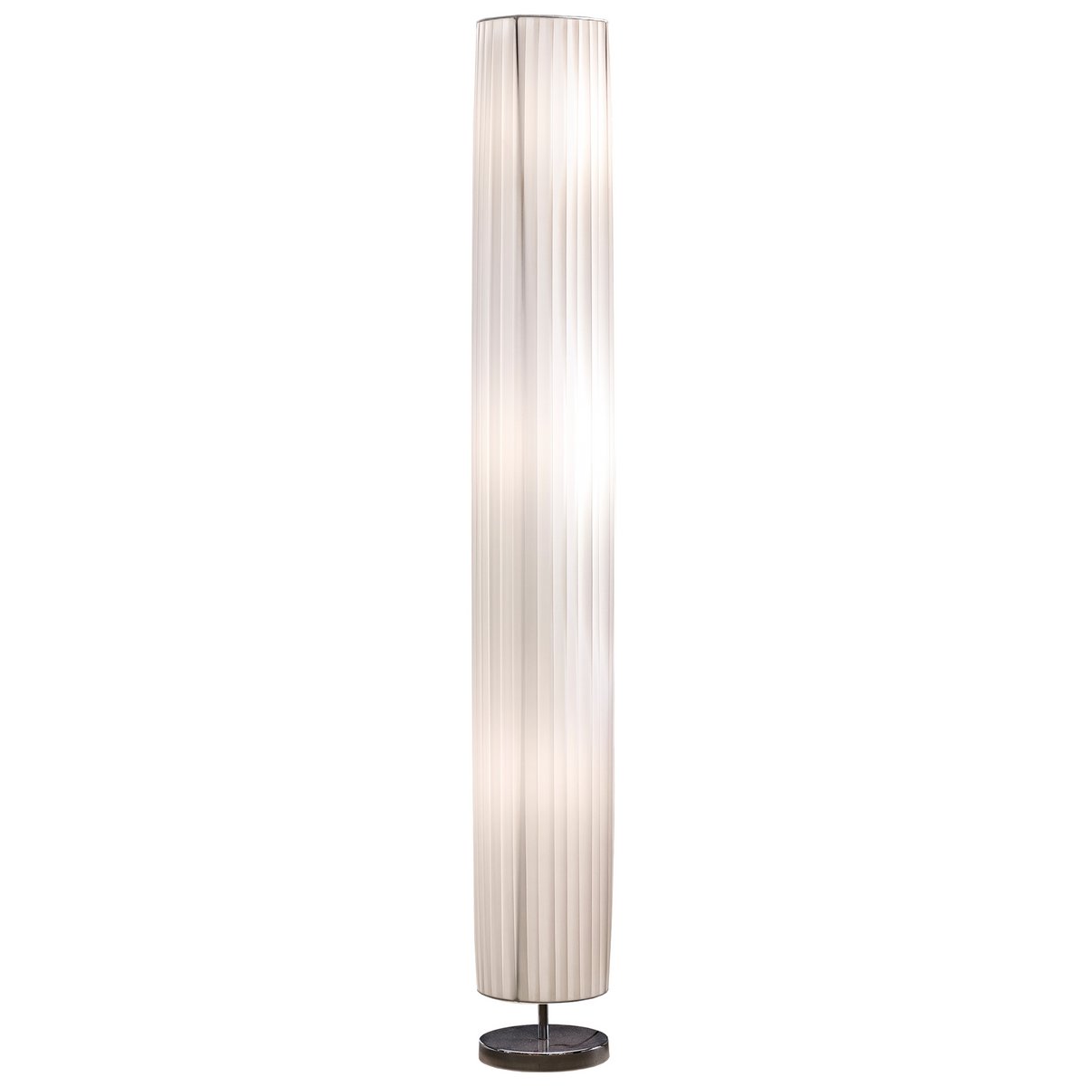 Floor lamp 160 cm round white, chrome