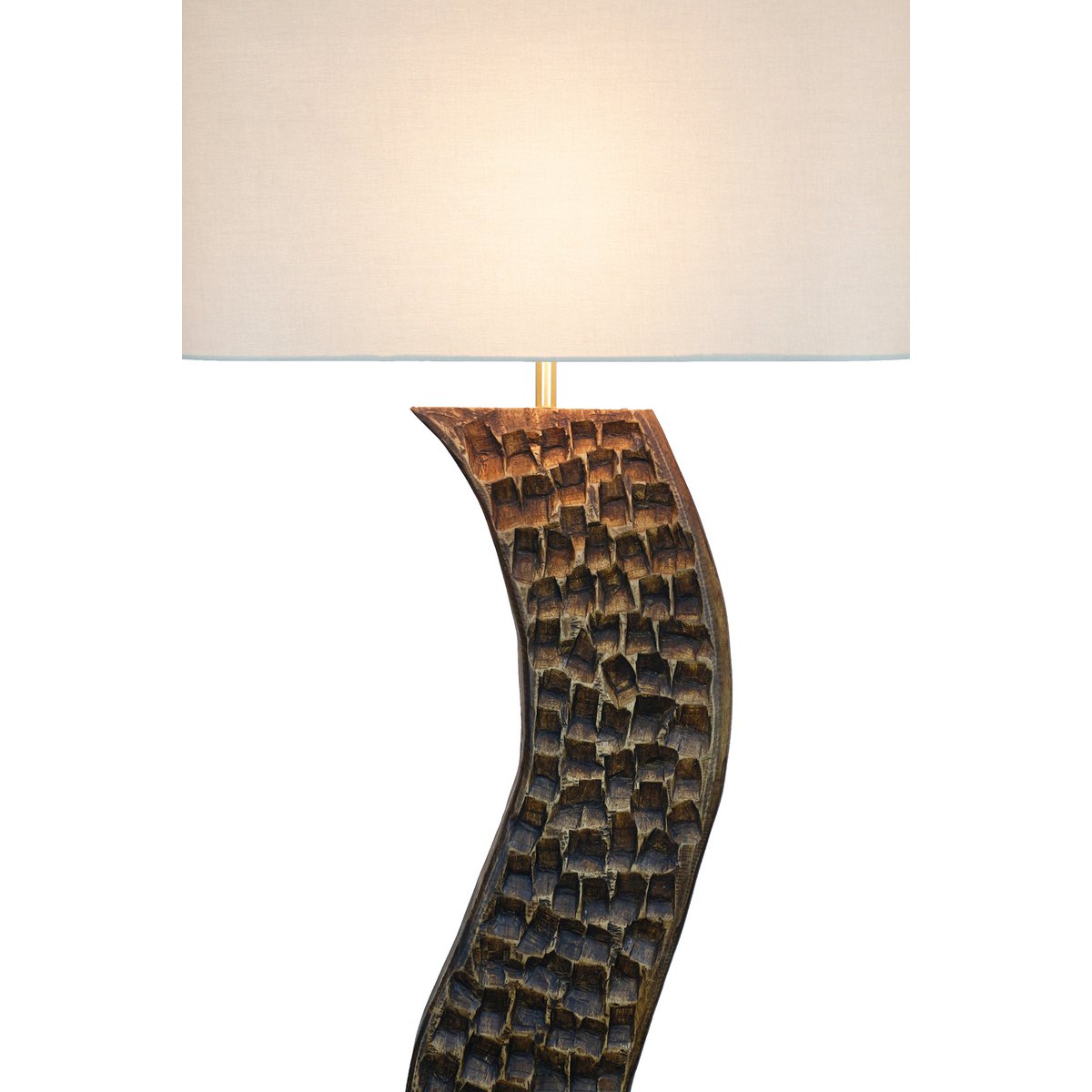 Stehleuchte Akazie/Leinen Natur 171 cm