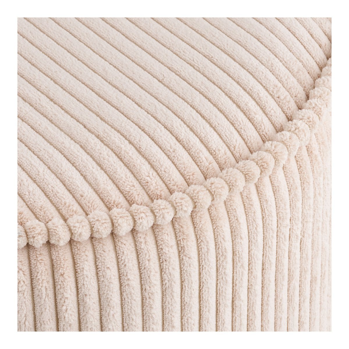 Taupo Pouf, Cord, Beige, ø40x35 cm, HN1424