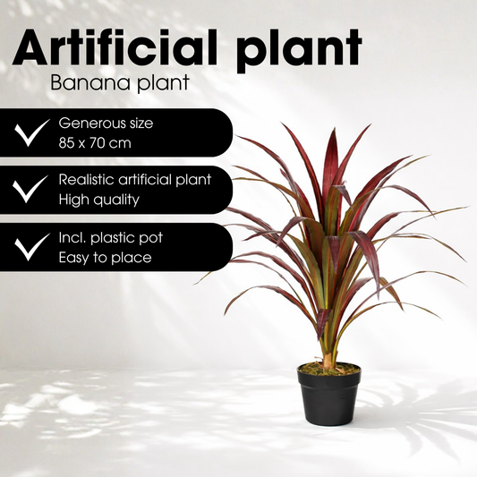 Künstliche Pflanze Bananenstaude Rot