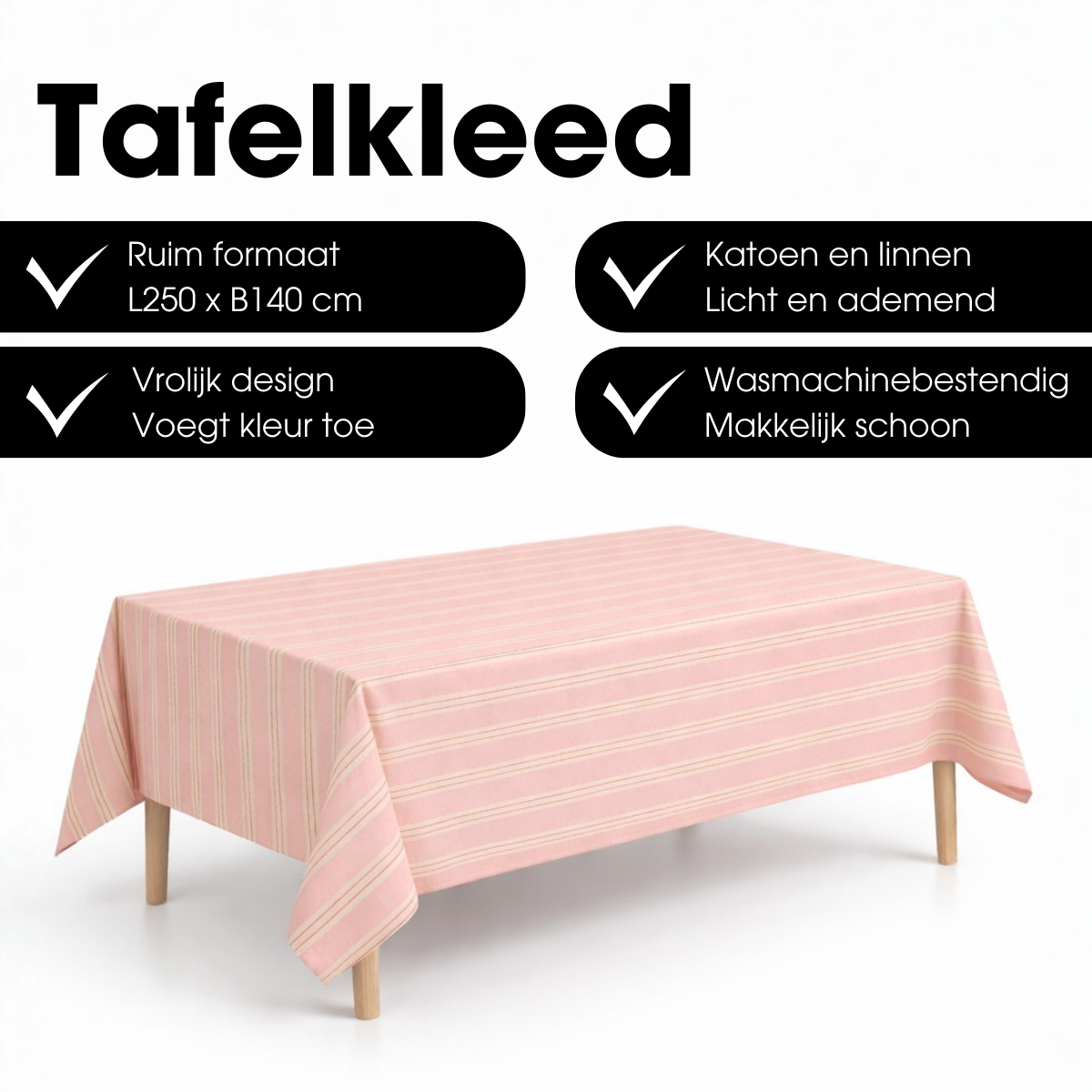 Tischdecke Evie Pink