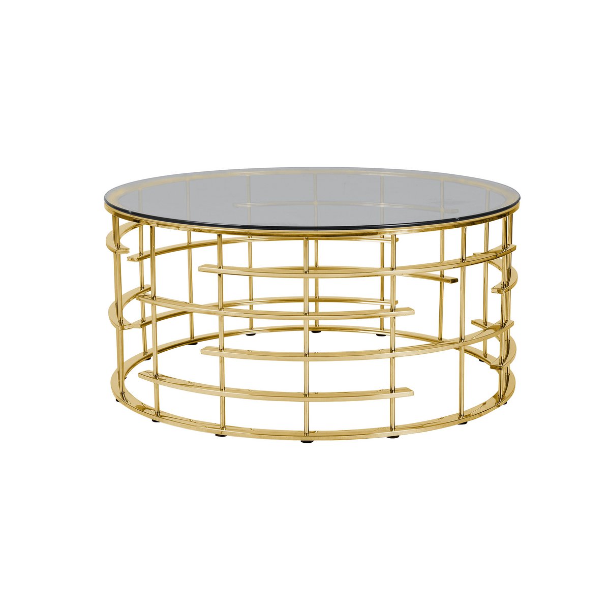 Coffee table gold/gray Ø 90 cm