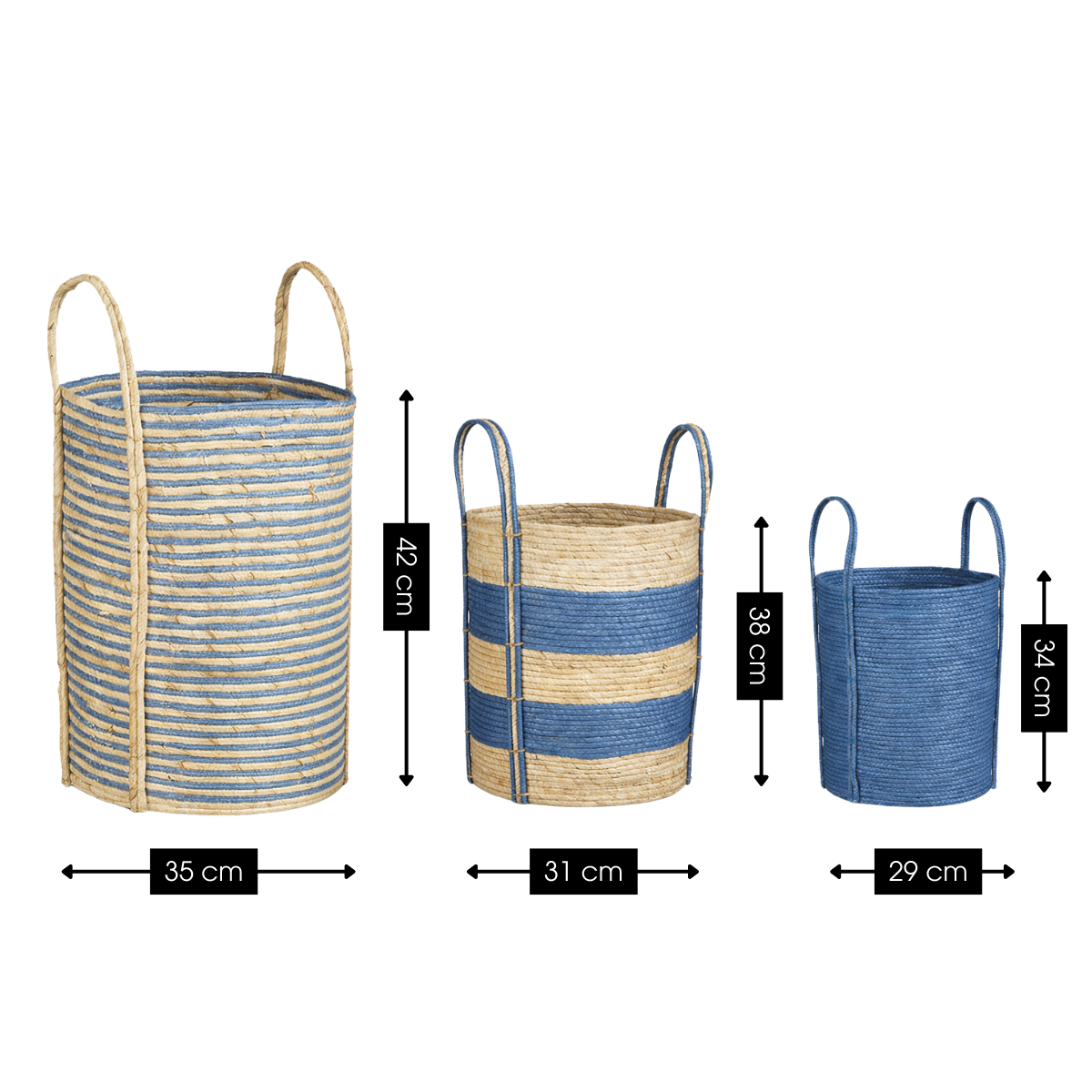 Pflanzkorb-Set Brooklyn Blue