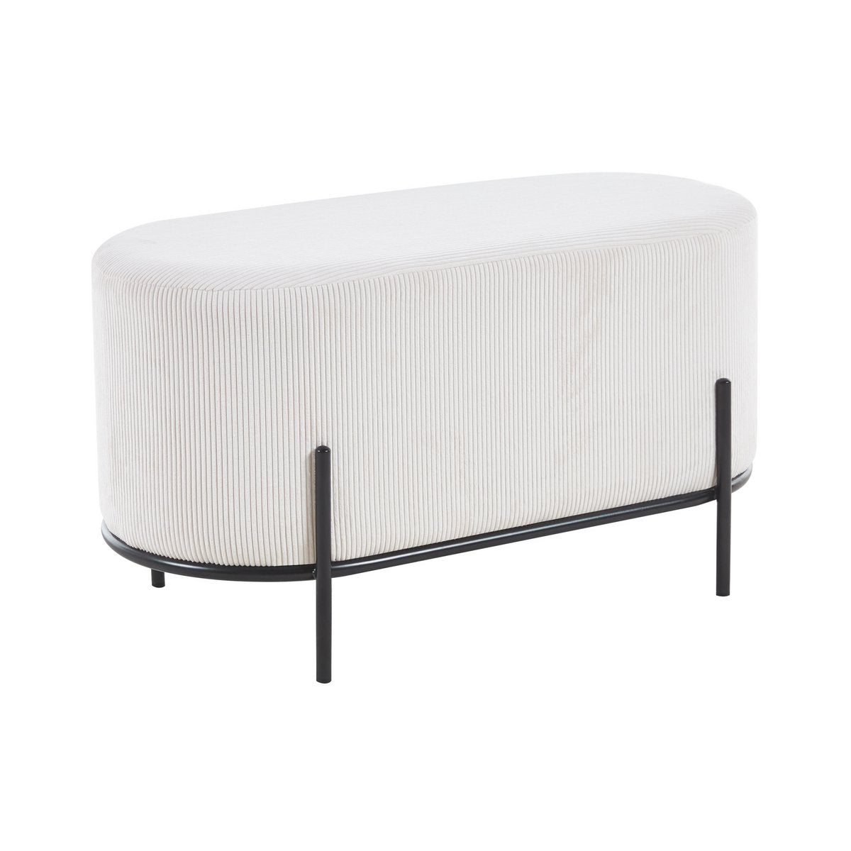 Upholstered stool cord optic beige