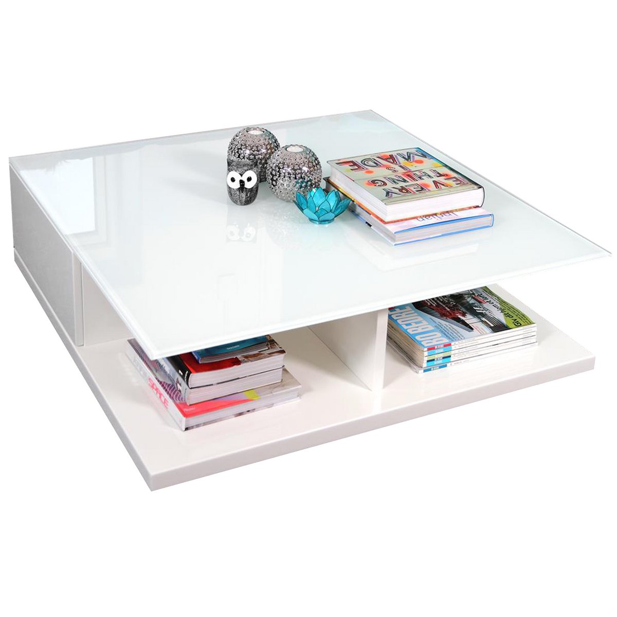 Coffee table 100x100x36 cm white