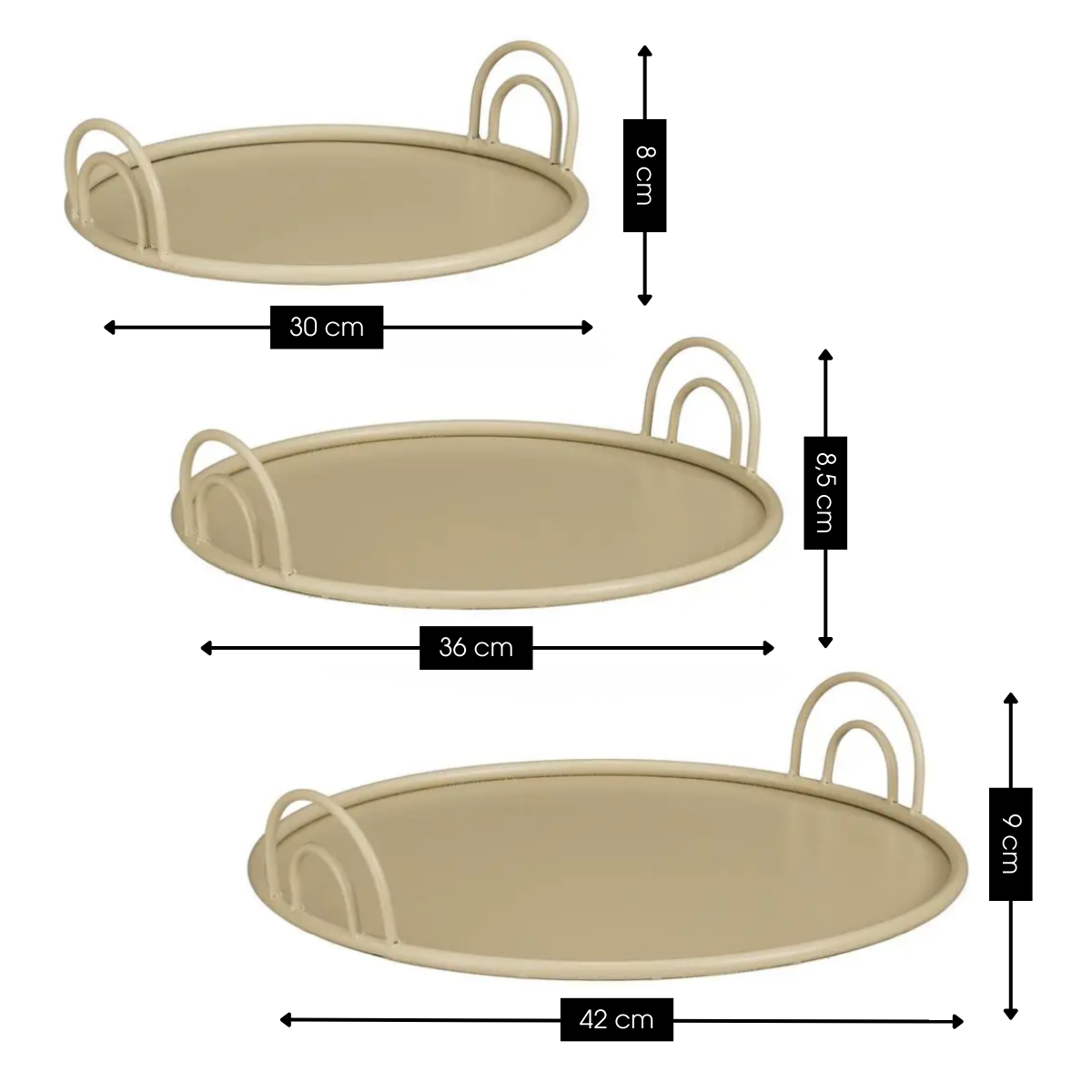 Tablett Beige Beige