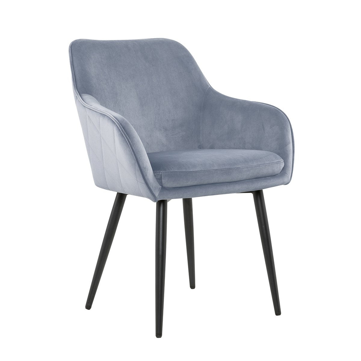 Dining chair light gray velvet