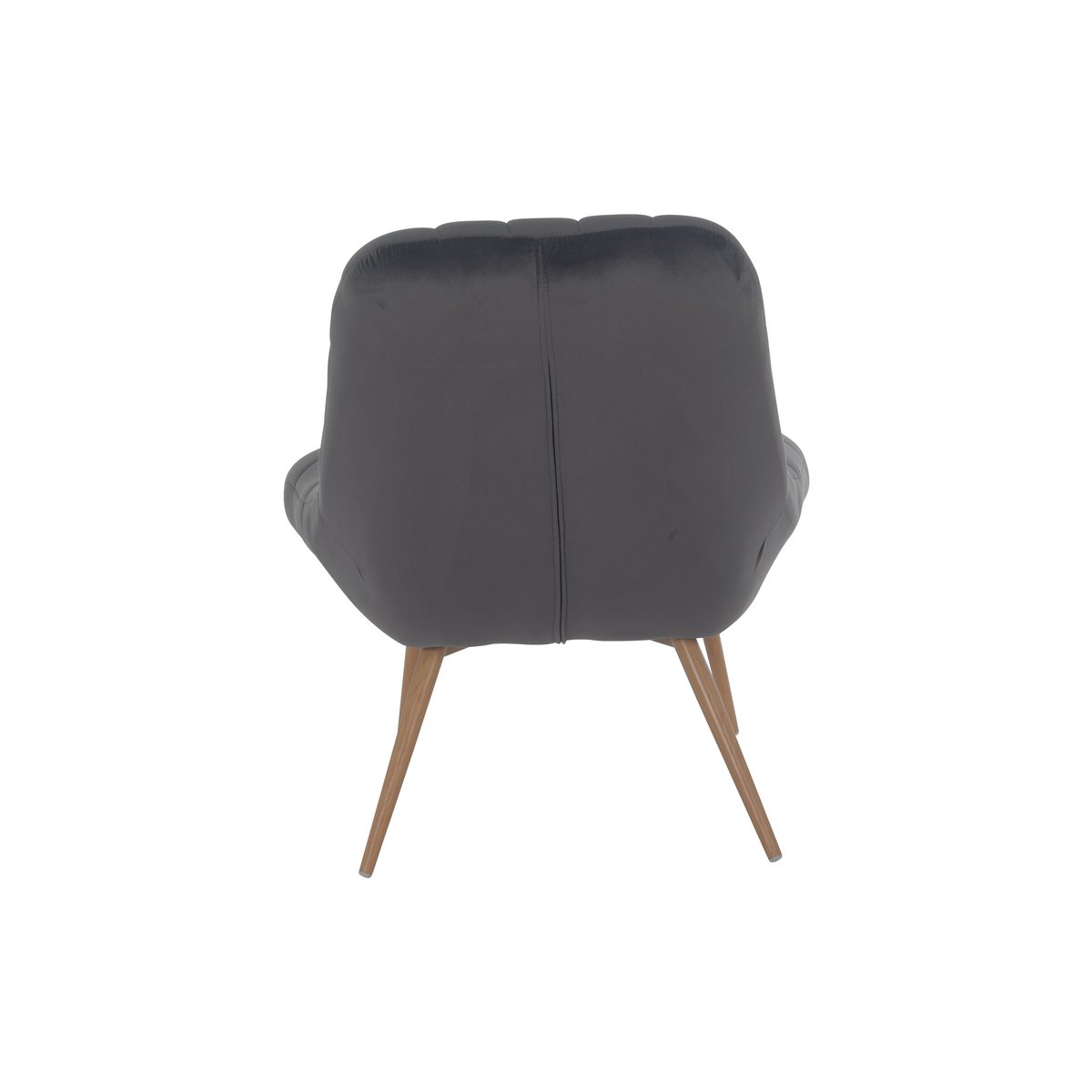 Armchair XXL velvet gray metal wood look