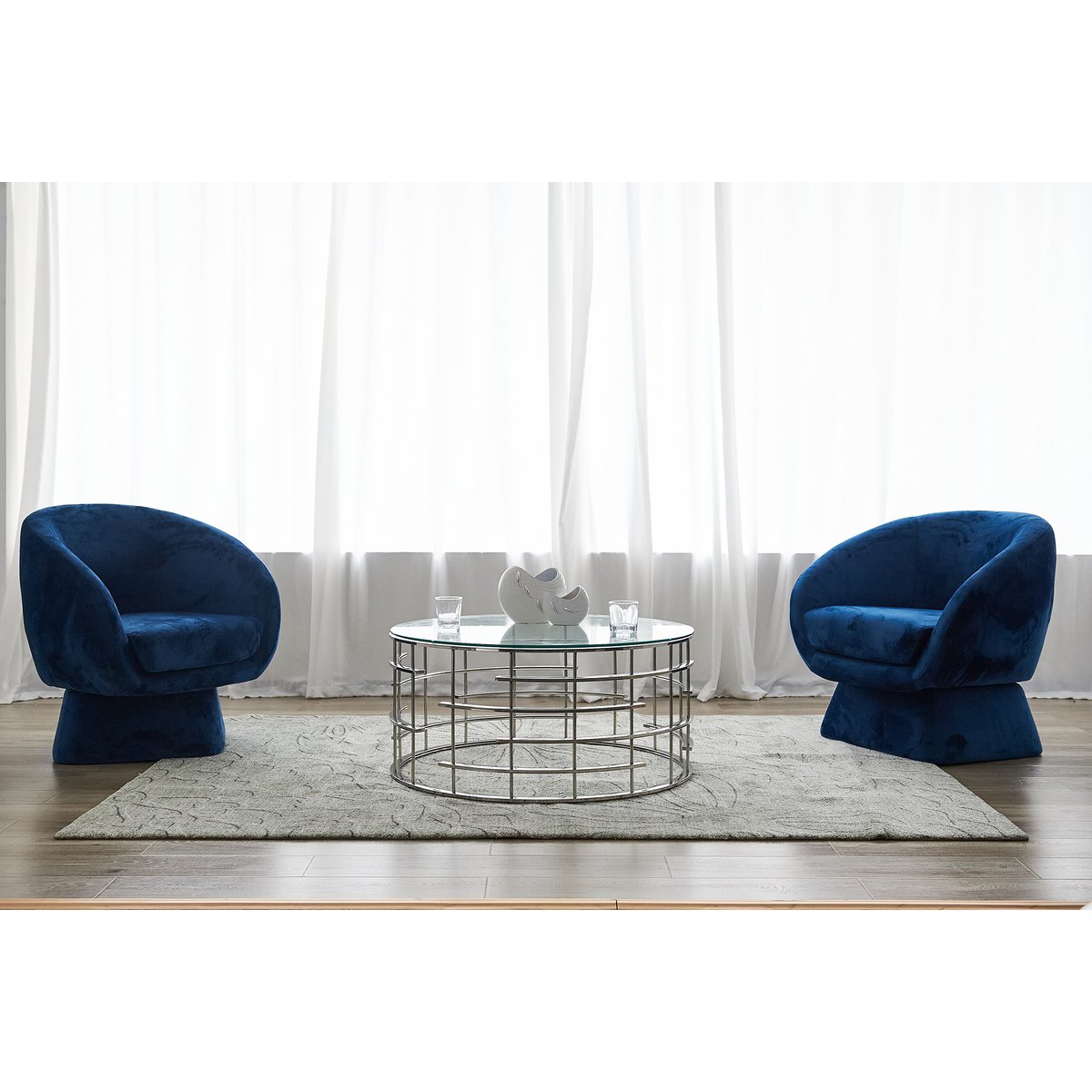 Couchtisch Silber Ø 90 cm